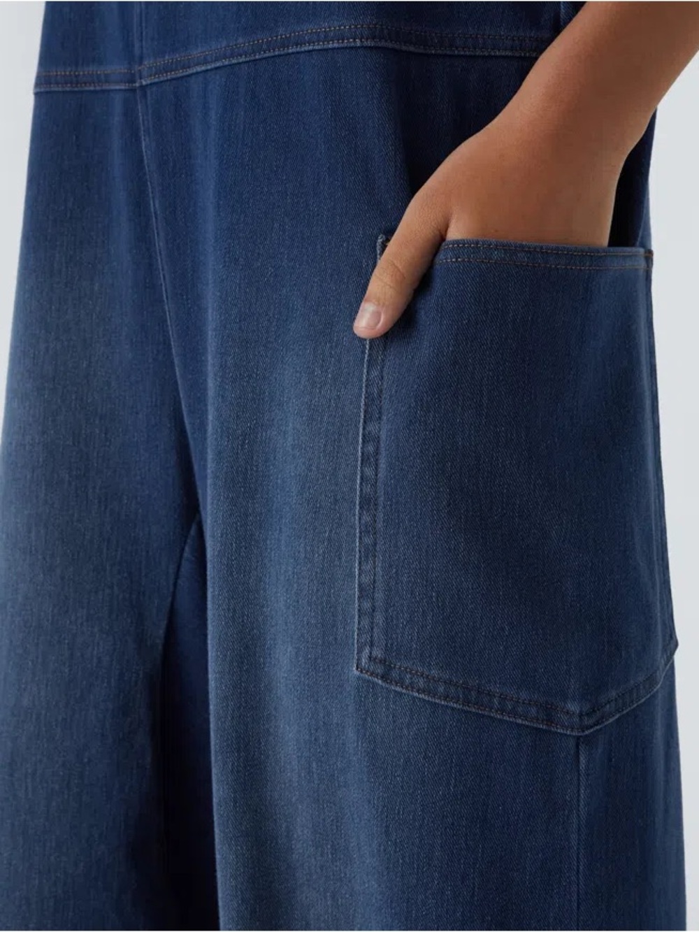 Halara Flex™ V Neck Pocket Washed Denim Casual Overalls - Picture 4 of 8